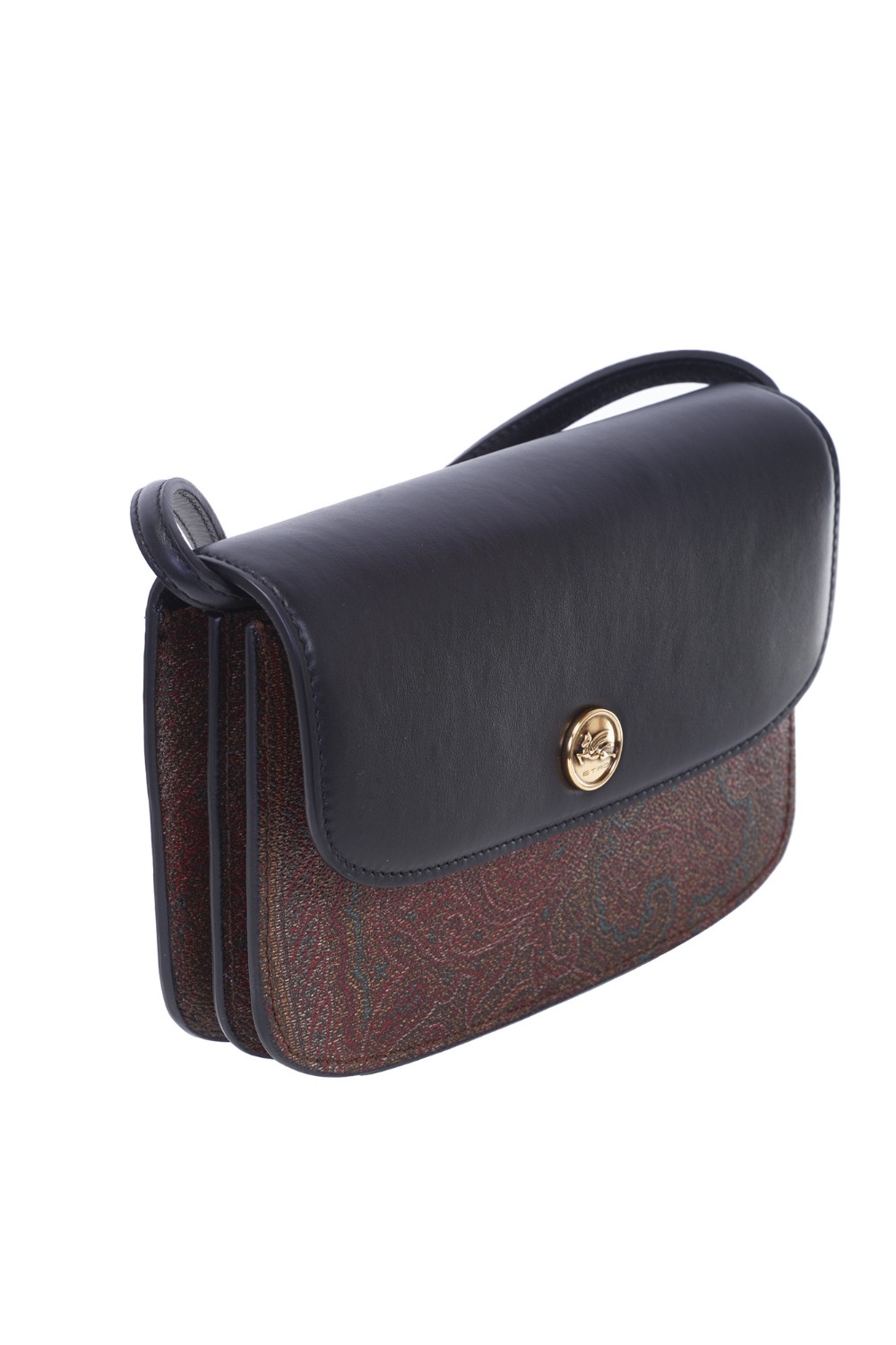 shop ETRO  Borsa: Etro borsa a tracolla ETRO Essential, realizzata nell'iconico tessuto Paisley jacquard e caratterizzata da una chiusura con patta in pelle a contrasto e bottone con logo ETRO e Pegaso.
La borsa al suo interno rivela una fodera in suede ed è perfetta per essere indossata a spalla o a tracolla, oppure a mano.
Dimensioni: 19 x 14 x 4,5 cm.
Esterno: Tessuto Paisley: Fronte: 76% cotone, 24% poliestere.
Retro: 100% cotone.
Spalmatura_ PVC.
Dettagli: 100% pelle di vitello.
Interno: 100% pelle di agnello.
Due scomparti interni.
Tasca posteriore.
Chiusura con bottone a calamita.
Tracolla removibile e regolabile altezza (luce) 55 cm.
Accessori metallici con finitura oro.
Made in Italy.. 1P050 8502-0001 number 7363057